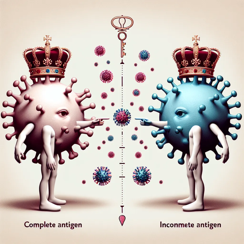 항원의 완전 항원과 불완전 항원의 차이점은?