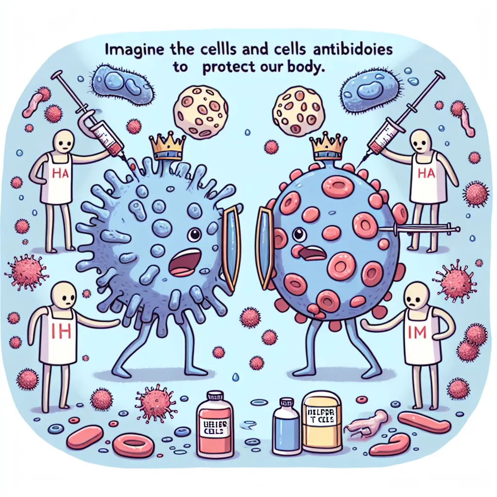 B세와 보조 T세포의 면역 시스템은?